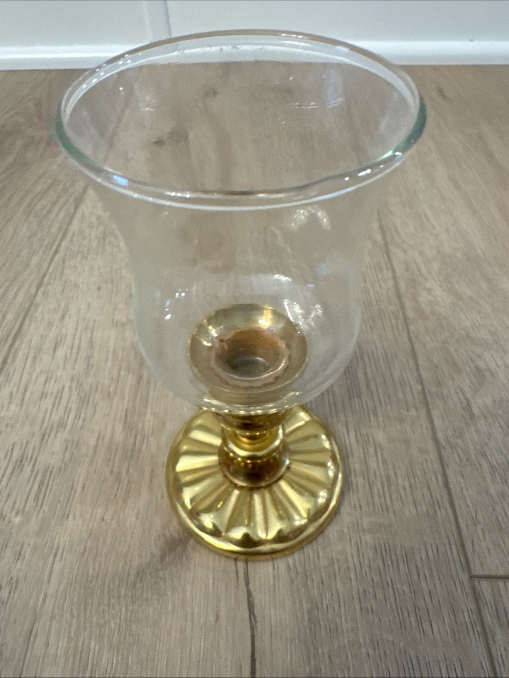 Baldwin Brass Glass Candle Holder Votive Classic 6" Tall